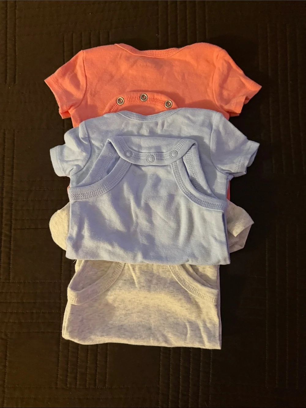 Carter's Short-Sleeve Tees in Coral, Light Blue & Heather Gray
